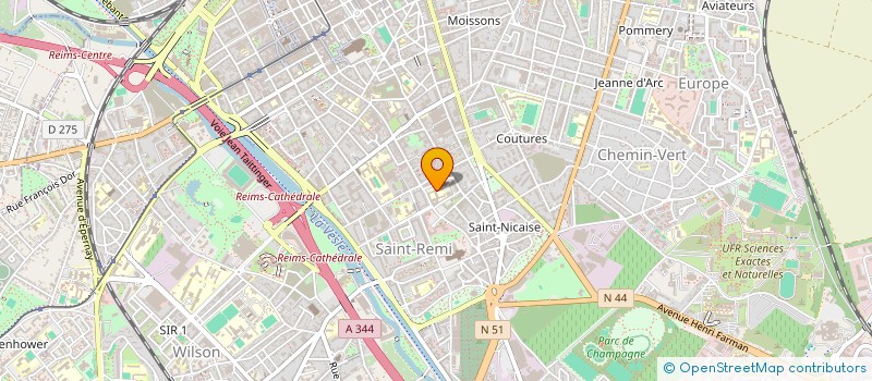 localisation de l'entreprise BUREAU DES ELEVES DU CAMPUS EURO-AMERICAIN DES SCIENCES PO PARIS - BDE SCIENCES PO REIMS  REIMS