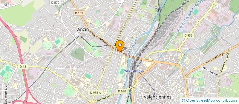 localisation de l'entreprise BUREAU DES ENTREPRISES à VALENCIENNES