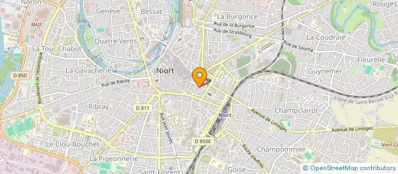 localisation de l'entreprise BUREAU DES ETUDIANT.E.S DE UNIV. LR ANTENNE NIORTAISE  NIORT