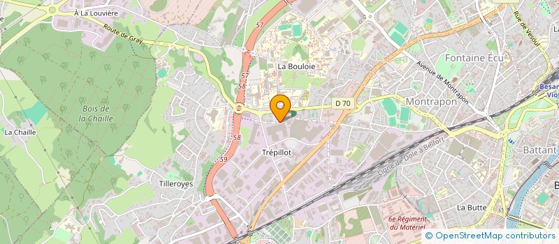 localisation de l'entreprise BUREAU DES ETUDIANT.ES DE L'INSTITUT SUPERIEUR DES BEAUX-ARTS DE BESANCON  BESANCON