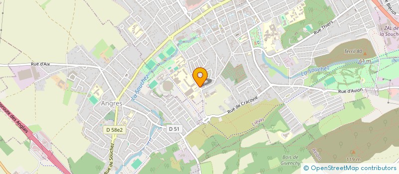 localisation de l'entreprise BUREAU DES ETUDIANTS (B.D.E) STAPS LIEVIN à LIEVIN