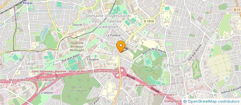 localisation de l'entreprise BUREAU DES ETUDIANTS (BDE) DE L'ECOLE NATIONALE SUPERIEURE  D'ARCHITECTURE ET DE PAYSAGE DE BORDEAUX (ENSAPBX)  TALENCE