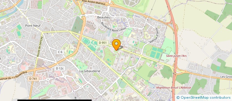 localisation de l'entreprise BUREAU DES ETUDIANTS DE BIOLOGIE DES ORGANISMES DE POITIERS  POITIERS