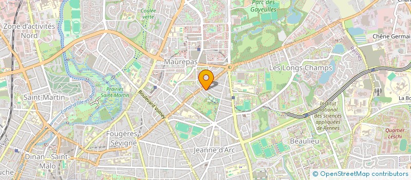 localisation de l'entreprise BUREAU DES ETUDIANTS DE GENIE CIVIL ET CONSTRUCTION DURABLE DE RENNES à RENNES