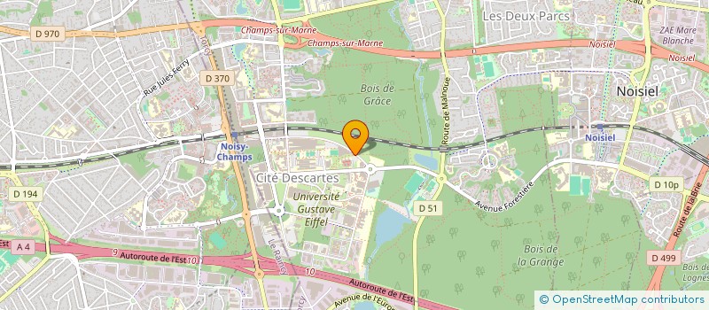 localisation de l'entreprise BUREAU DES ETUDIANTS DE L'ECOLE D'URBANISME DE PARIS  CHAMPS-SUR-MARNE