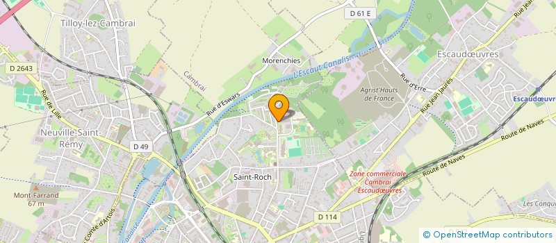 localisation de l'entreprise BUREAU DES ETUDIANTS DE L'ECOLE SUPERIEURE D'ART DE CAMBRAI  CAMBRAI