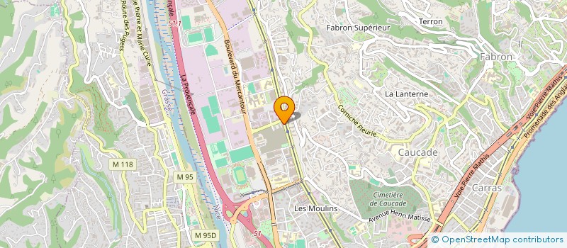 localisation de l'entreprise BUREAU DES ETUDIANTS DE L'ISCOM NICE LA WAVE  NICE