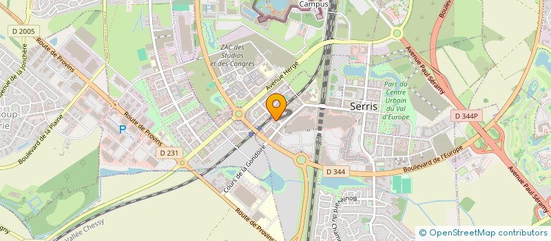 localisation de l'entreprise BUREAU DES ETUDIANTS GROUPE ALTERNANCE MARNE LA VALLEE  SERRIS