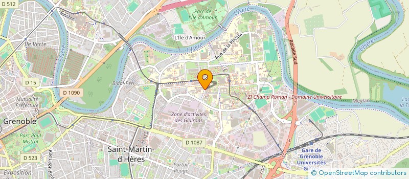 localisation de l'entreprise BUREAU DES ETUDIANTS LETTRES DE L'UGA  SAINT-MARTIN-D'HERES