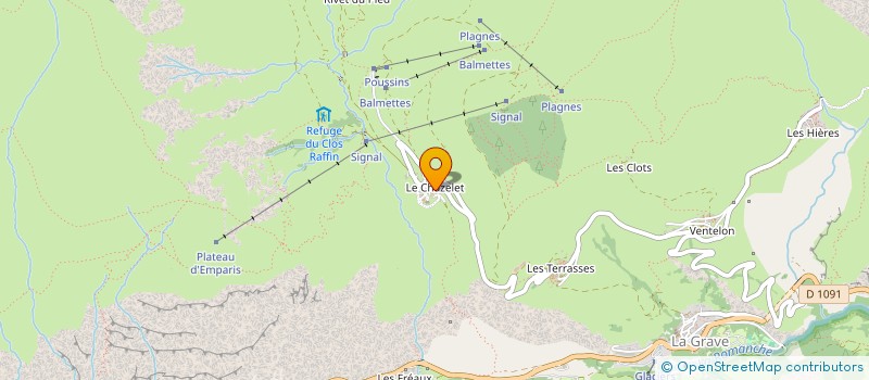 localisation de l'entreprise BUREAU DES GUIDES  LA GRAVE