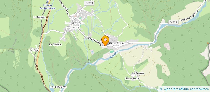 localisation de l'entreprise BUREAU DES GUIDES ACCOMPAGNATEURS ET EDUCATEURS SPORTIFS DE LA HAUTE VALLEE BUECH PASSIONNEMENT  LUS-LA-CROIX-HAUTE