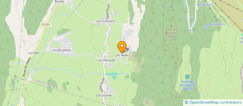 localisation de l'entreprise BUREAU DES GUIDES DU VERCORS  LANS-EN-VERCORS