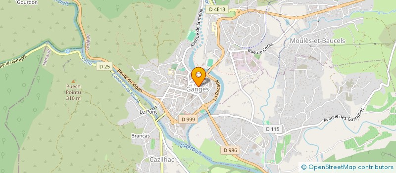 localisation de l'entreprise BUREAU DES MONITEURS DE LA VALLEE DE L'HERAULT  GANGES