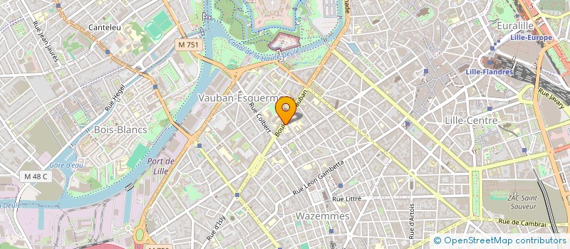 localisation de l'entreprise BUREAU DES SPORTS DE L'ECOLE EUROPEENNE DE SCIENCES POLITIQUES ET SOCIALES à LILLE