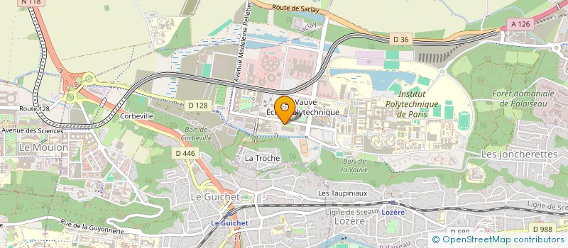 localisation de l'entreprise BUREAU DES SPORTS DE TELECOM PARIS à PALAISEAU