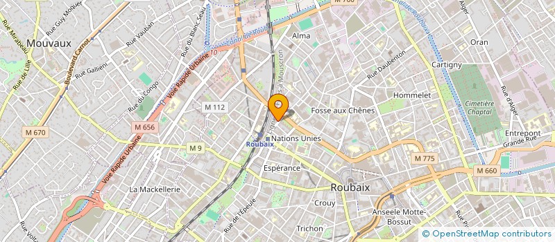 localisation de l'entreprise BUREAU DES SPORTS HORIZON  ROUBAIX