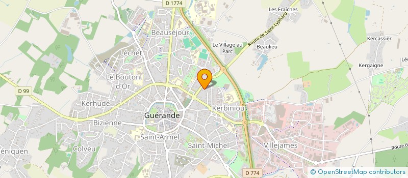 localisation de l'entreprise BUREAU ENGINEERING TRAVAUX PUBLICS à GUERANDE
