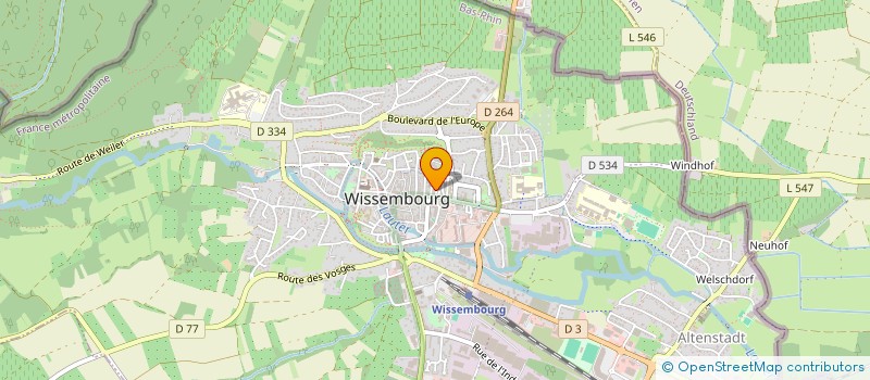 localisation de l'entreprise BUREAU ET SERVICE à WISSEMBOURG