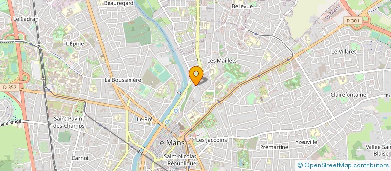 localisation de l'entreprise BUREAU ETUDE TECHN URBAN CONSTRUTION à LE MANS