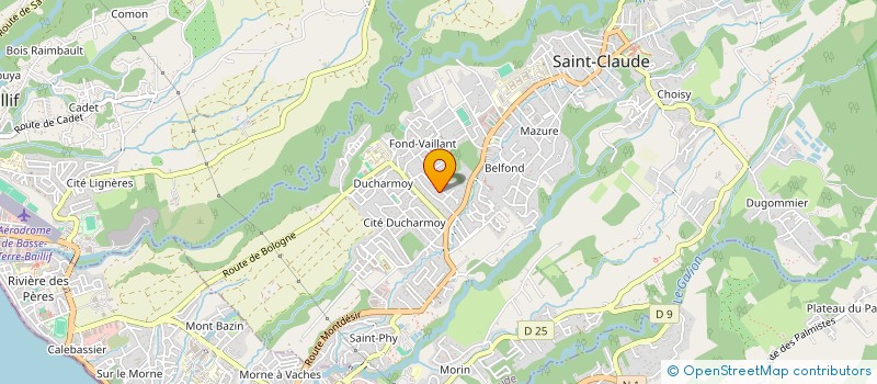 localisation de l'entreprise BUREAU ETUDES CONSEILS INGENIERIE PRIX à SAINT-CLAUDE