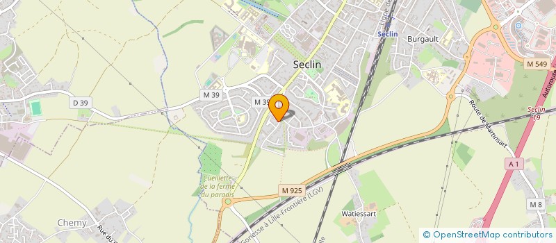 localisation de l'entreprise BUREAU ETUDES DU PAYSAGE VALENCIENNOIS à SECLIN