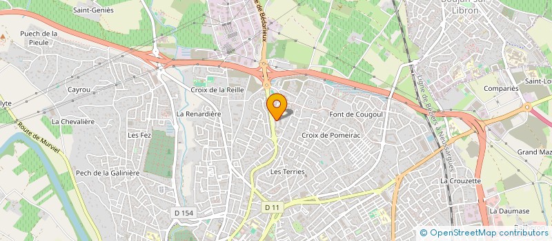 localisation de l'entreprise BUREAU ETUDES INFRASTRUCTURES à BEZIERS