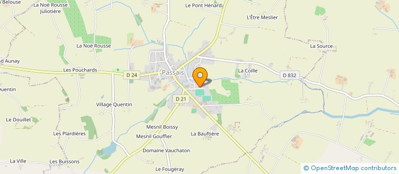 localisation de l'entreprise BUREAU ETUDES INNOVATIONS à PASSAIS VILLAGES