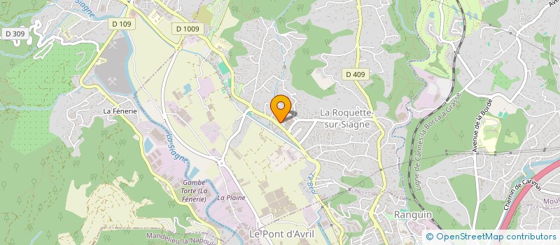 localisation de l'entreprise BUREAU ETUDES POUR L HABITAT à LA ROQUETTE-SUR-SIAGNE
