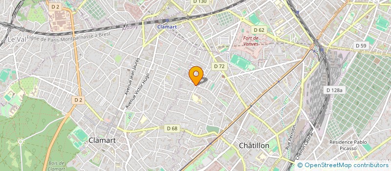 localisation de l'entreprise BUREAU ETUDES REALIS TECHNIQUES GROUPEES à CHATILLON