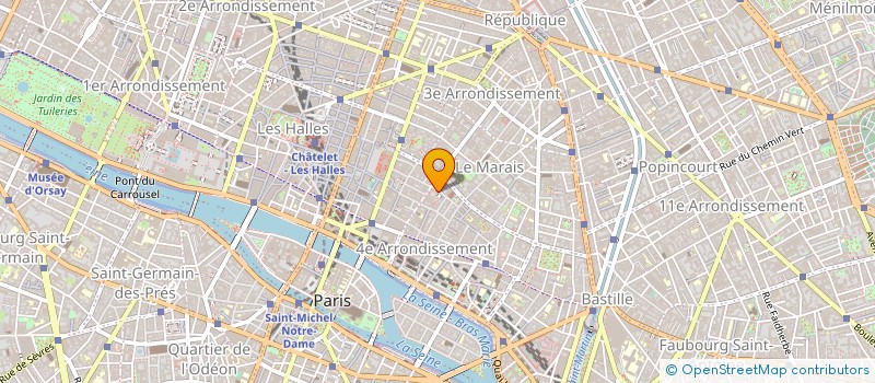 localisation de l'entreprise BUREAU ETUDES RECHER REAL INFORMAT AVANC à PARIS
