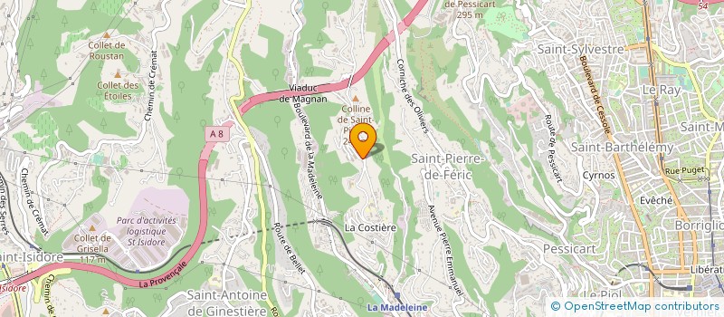 localisation de l'entreprise BUREAU ETUDES TECHNIQUES PREFA à NICE