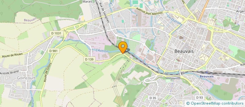 localisation de l'entreprise BUREAU ETUDES VIRGINIE  BEAUVAIS