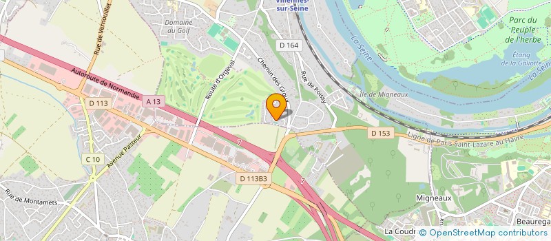 localisation de l'entreprise BUREAU GESTION ETUDES ET CONSEILS à VILLENNES-SUR-SEINE