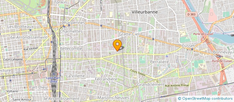 localisation de l'entreprise BUREAU GRATTE CIEL à VILLEURBANNE