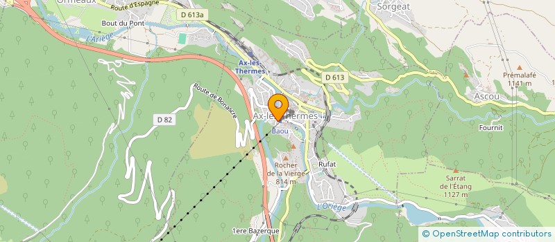 localisation de l'entreprise BUREAU GUIDES PYRENEES ARIEGEOISES à AX-LES-THERMES