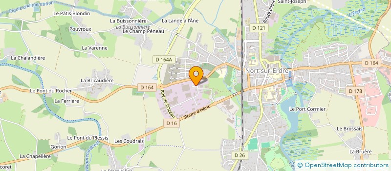 localisation de l'entreprise BUREAU HOME DESIGN à NORT-SUR-ERDRE