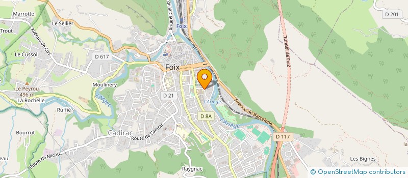localisation de l'entreprise BUREAU INFORMATION JEUNESSE DU PAYS DE FOIX-VARILHES ET DE L'ARIEGE à FOIX