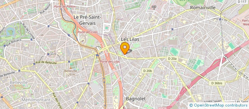 localisation de l'entreprise BUREAU MEDIA CONSEILS à LES LILAS