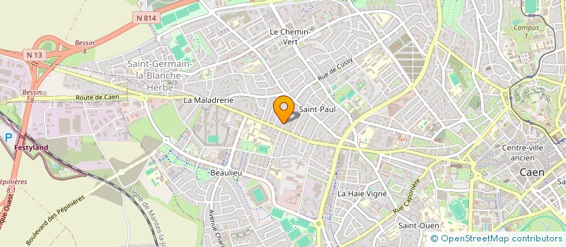 localisation de l'entreprise BUREAU NT à CAEN