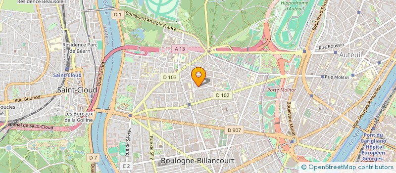 localisation de l'entreprise BUREAU RECHERCHE GESTION DE CONTENTIEUX à BOULOGNE-BILLANCOURT