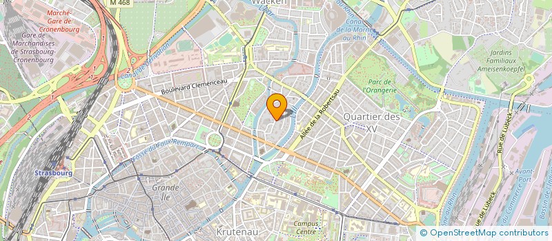 localisation de l'entreprise BUREAU RHENAN D'ETUDES ET DE CONSEILS  STRASBOURG