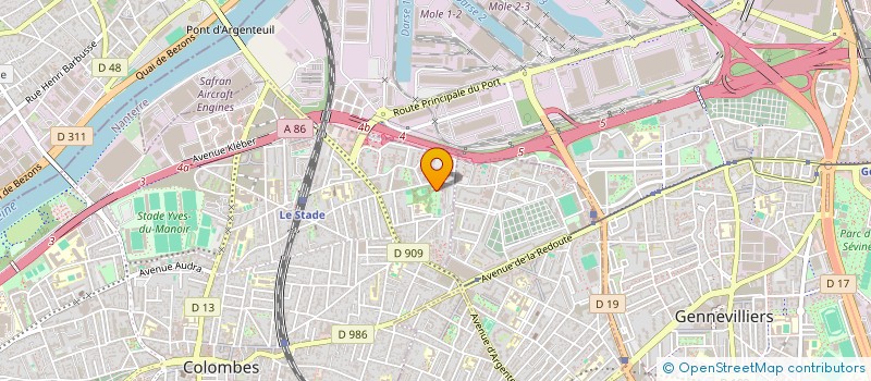 localisation de l'entreprise BUREAU SERVICE ACTIVE à COLOMBES