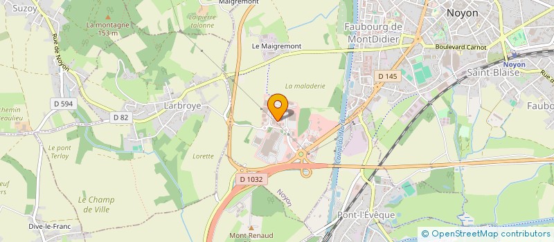 localisation de l'entreprise BUREAU-VALLEE NOYON à NOYON