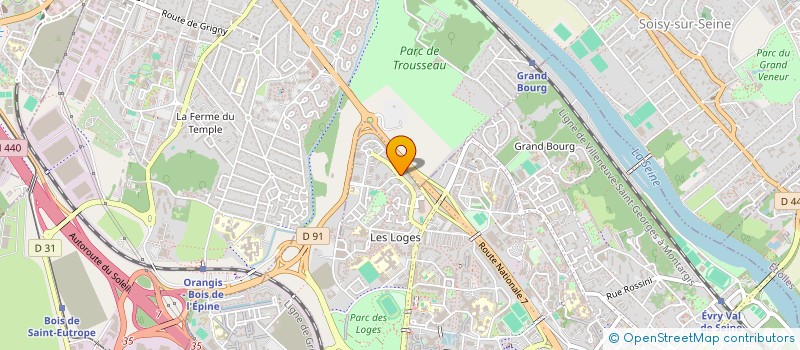 localisation de l'entreprise BUREAUCRAFTERS 24.7  EVRY-COURCOURONNES