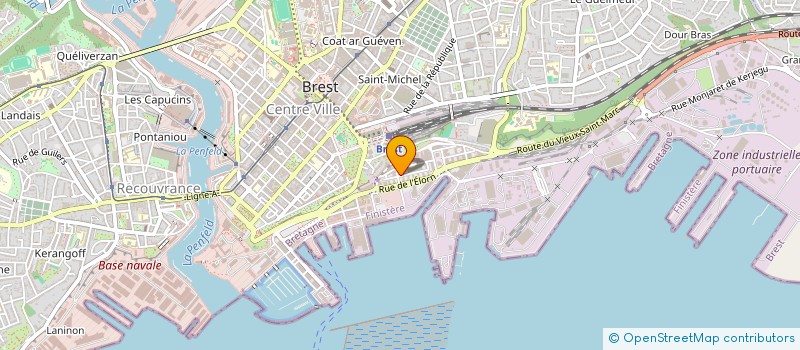 localisation de l'entreprise BUREAUTIQUE DE L'OUEST  BREST