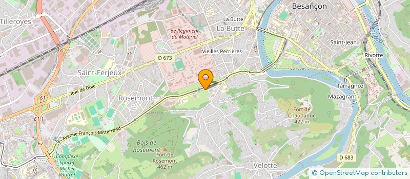 localisation de l'entreprise BUREAUTIQUE DIFFUSION à BESANCON