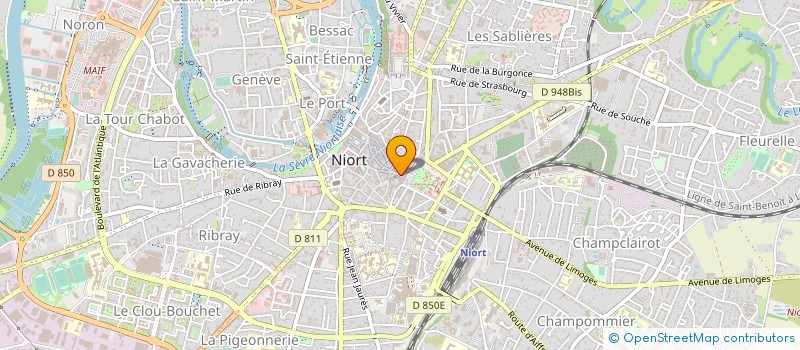 localisation de l'entreprise BUREAUTIQUE DU CENTRE OUEST à NIORT