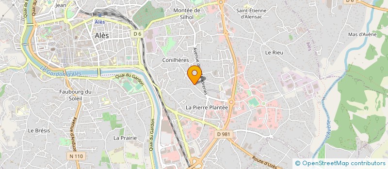 localisation de l'entreprise BUREAUTIQUE INFORMATIQUE PAPETERIE à ALES