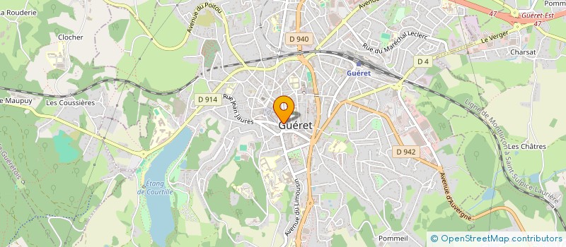 localisation de l'entreprise BUREAUTIQUE LAEMMER à GUERET