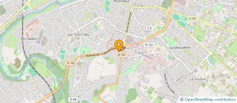 localisation de l'entreprise BUREAUTIQUE POITEVINE à SAINT-BENOIT